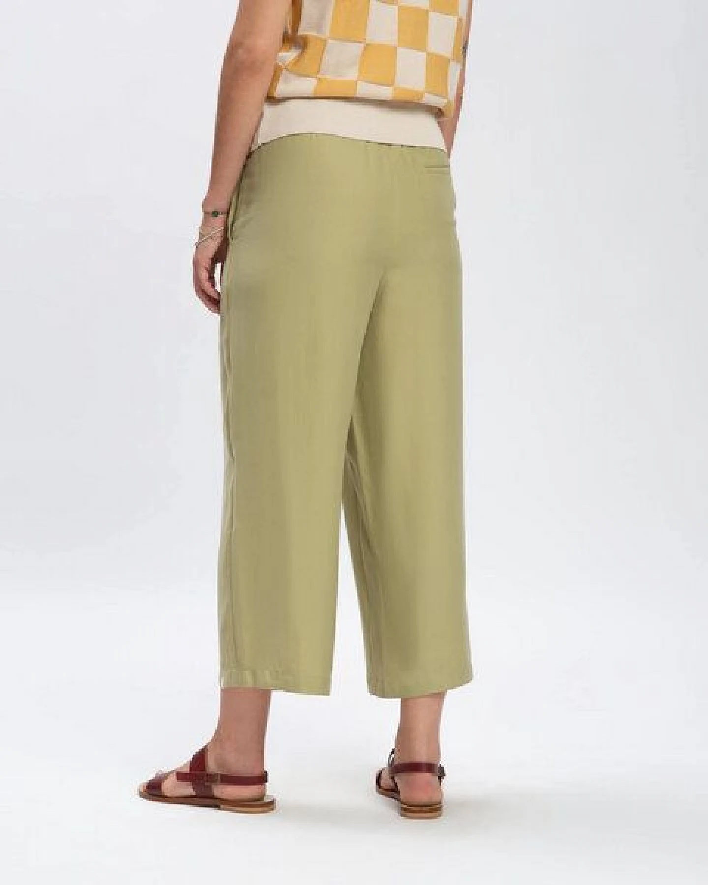 Matona Hose mit weitem Bein aus Lyocell für Frauen / Tencel Pants – Ansicht 2