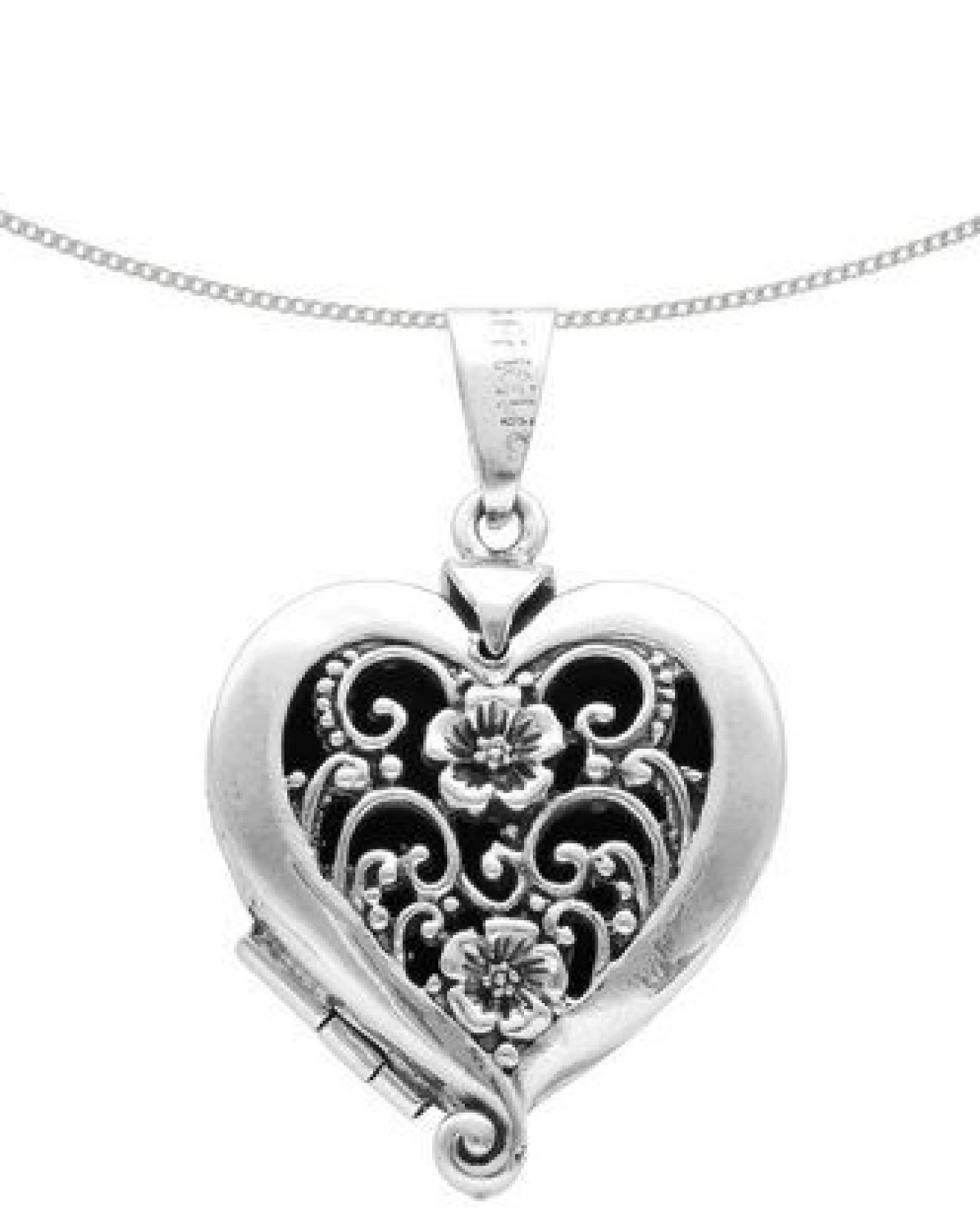 pakilia Silber Kette Herz Medaillon Fair-Trade und handmade – Ansicht 2