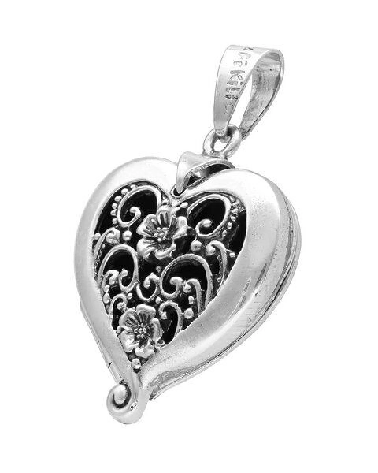 pakilia Silber Kette Herz Medaillon Fair-Trade und handmade – Ansicht 3