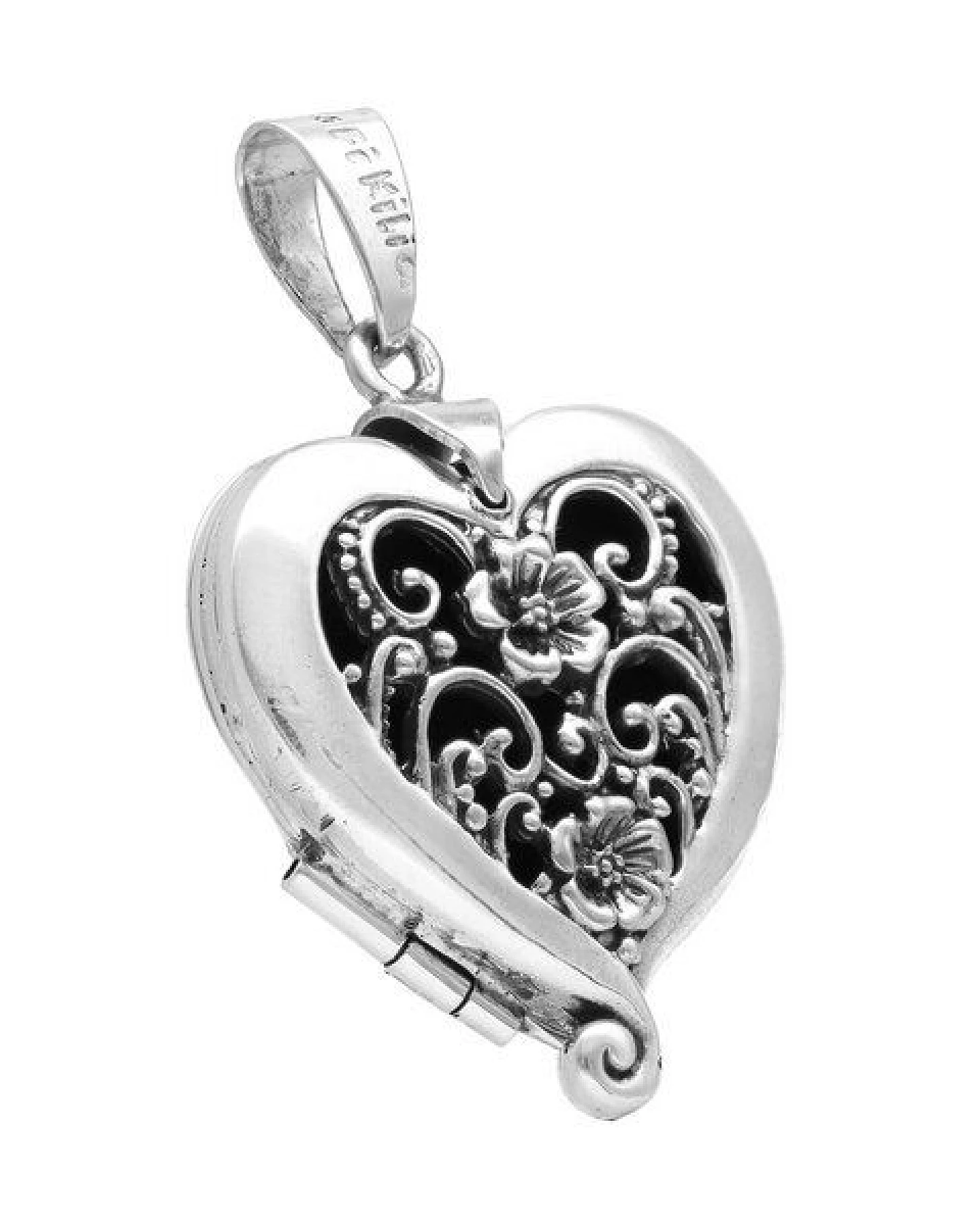 pakilia Silber Kette Herz Medaillon Fair-Trade und handmade – Ansicht 4