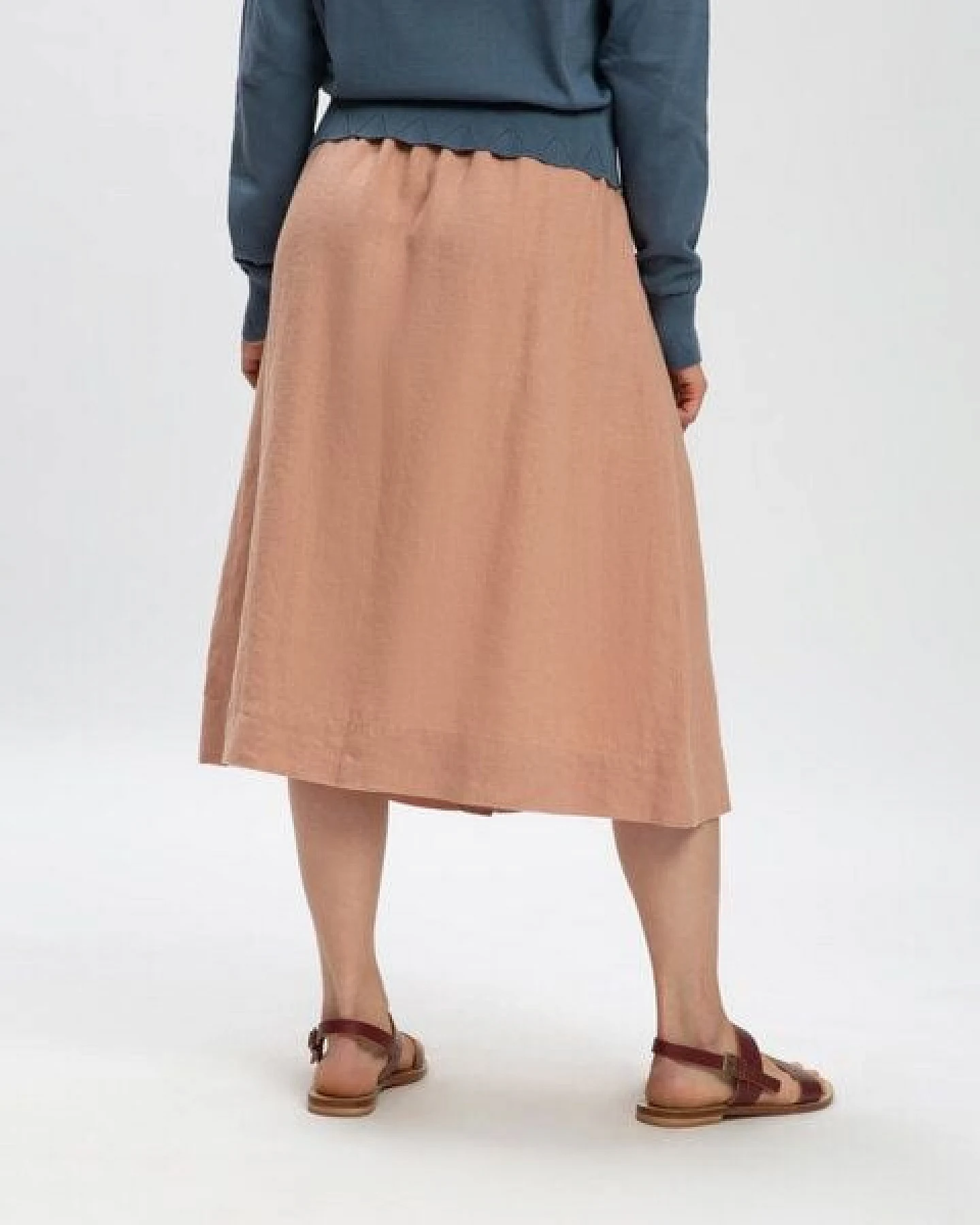 Matona Zeitloser Leinenrock für Frauen / Midi Skirt – Ansicht 2
