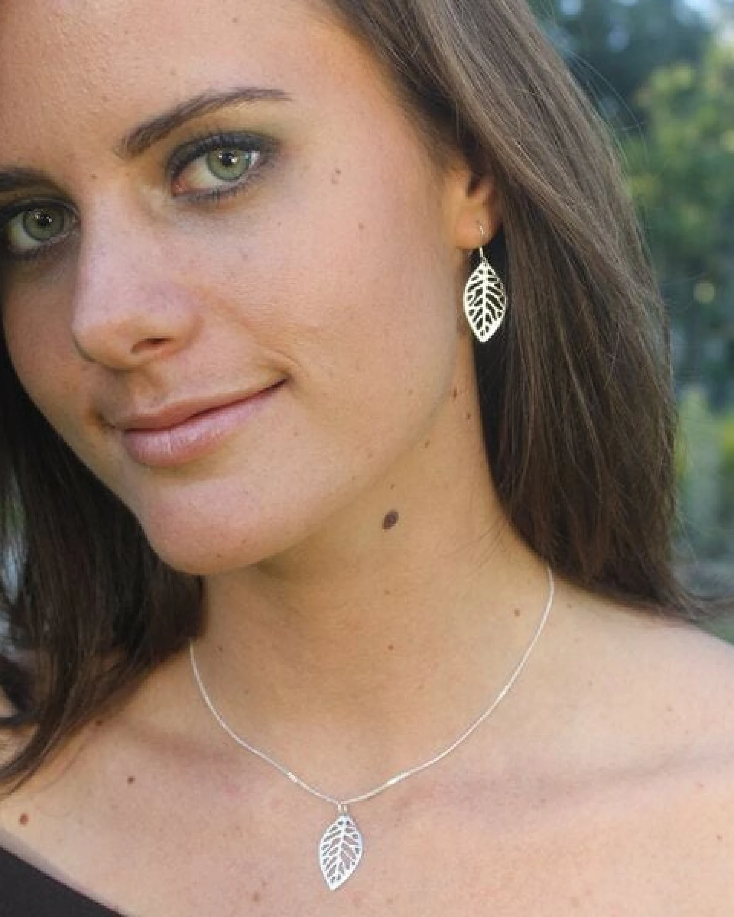 pakilia Silber Kette Blatt fair-trade und handmade – Ansicht 4