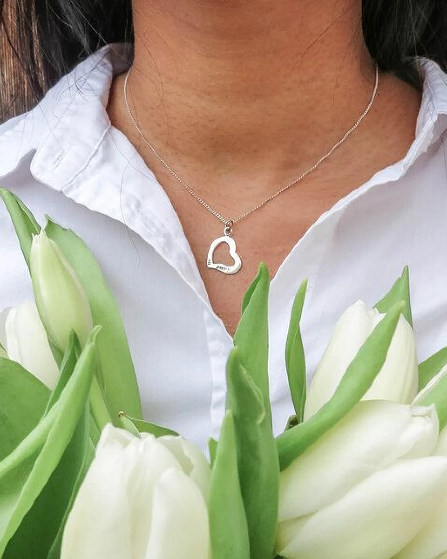 pakilia Silber Kette Herz minimalistisch fair-trade und handmade – Ansicht 4