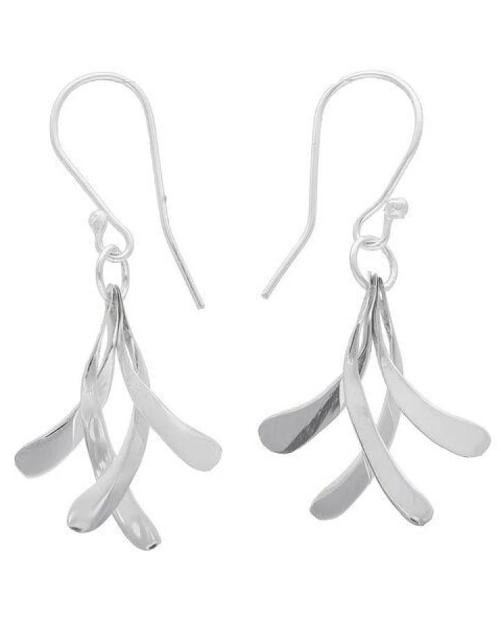pakilia Silber Ohrringe Streifen klein kreuzend Fair-Trade und handmade