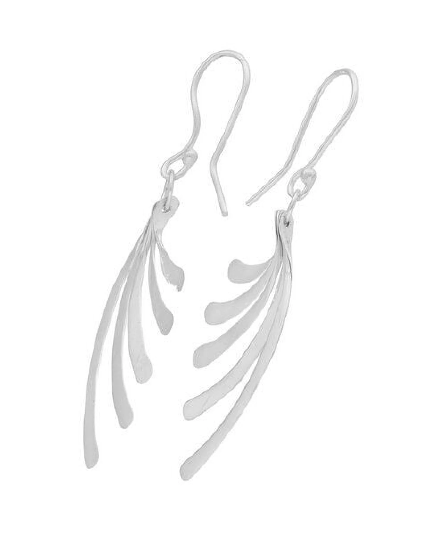 pakilia Silber Ohrringe Streifen klein kreuzend Fair-Trade und handmade – Ansicht 3