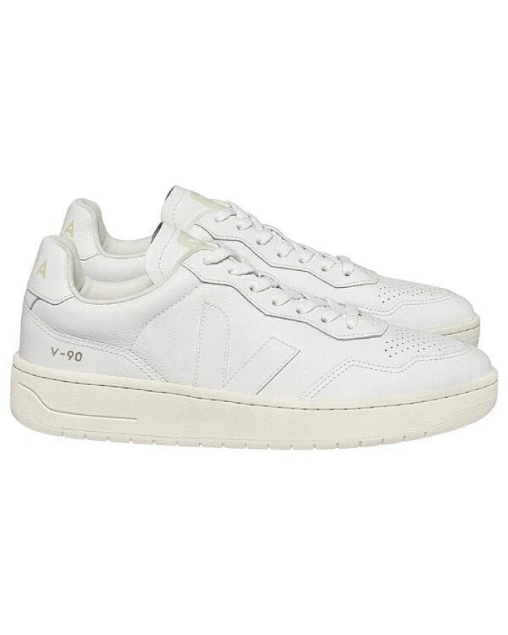 Veja Herren-Sneakers V-90 OT Leather Extra White