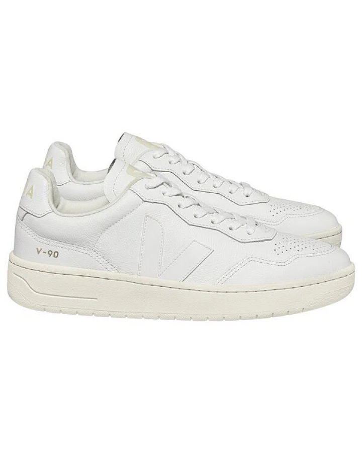Veja Herren-Sneakers V-90 OT Leather Extra White