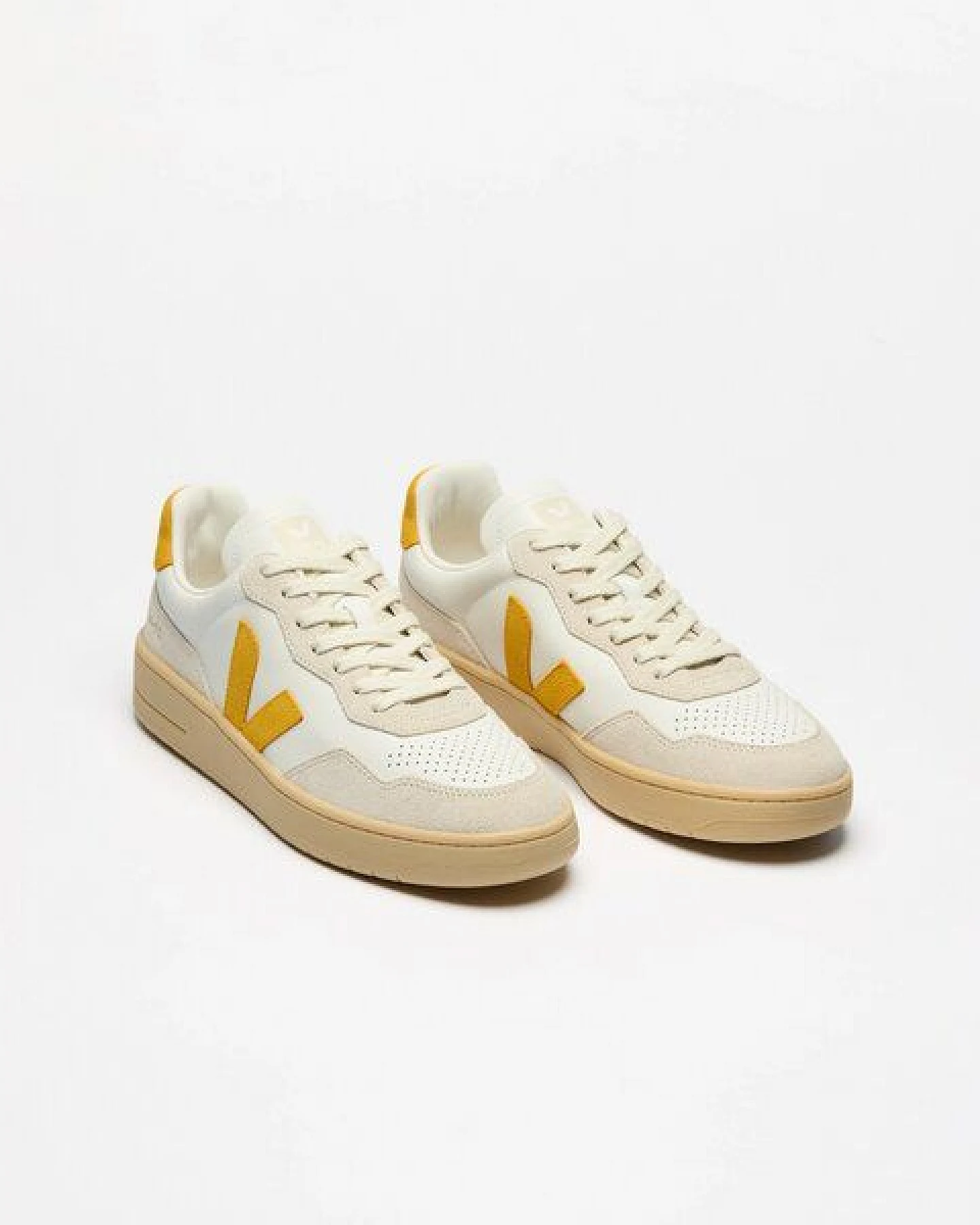 Veja Damen-Sneakers V-90 OT Leather Extra White Toscane Natural – Ansicht 2