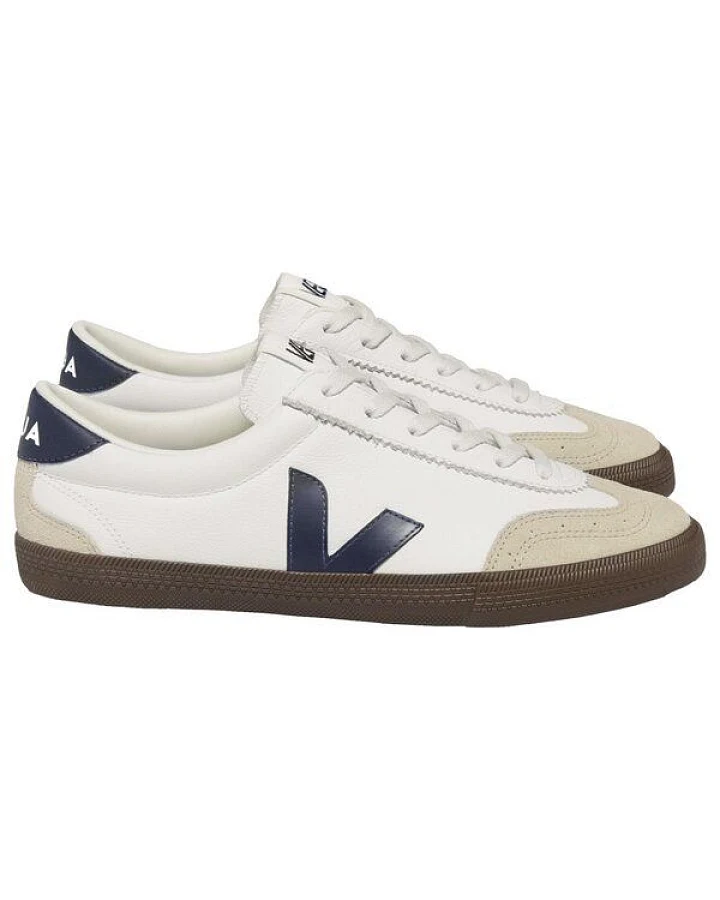 Veja Herren-Sneakers Volley OT Leather White Nautico Bark