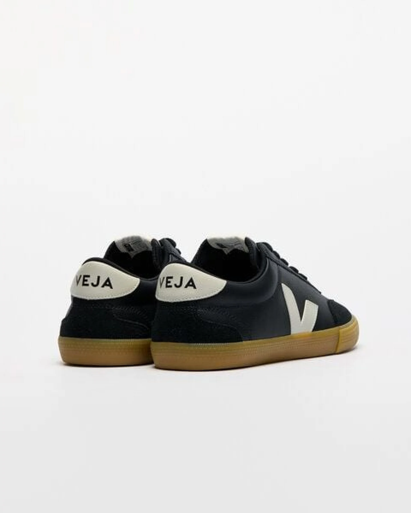Veja Damen-Sneakers Volley OT Leather Black Pierre – Ansicht 3
