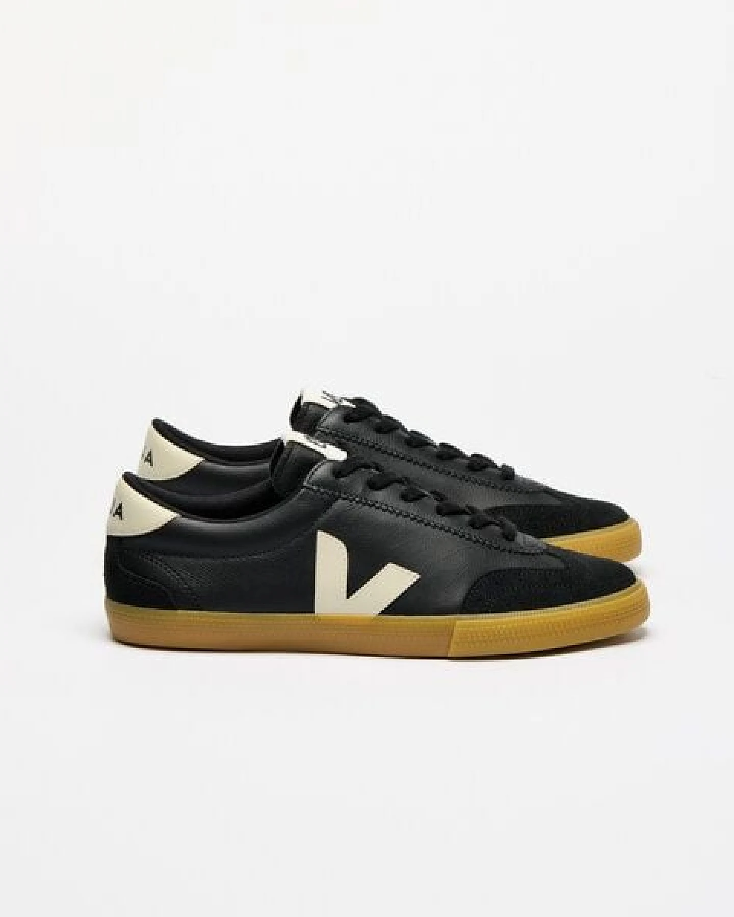 Veja Damen-Sneakers Volley OT Leather Black Pierre – Ansicht 4