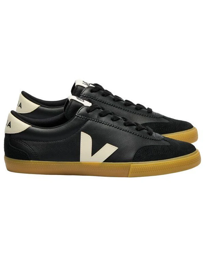 Produktseite: Veja Herren-Sneakers Volley OT Leather Black Pierre