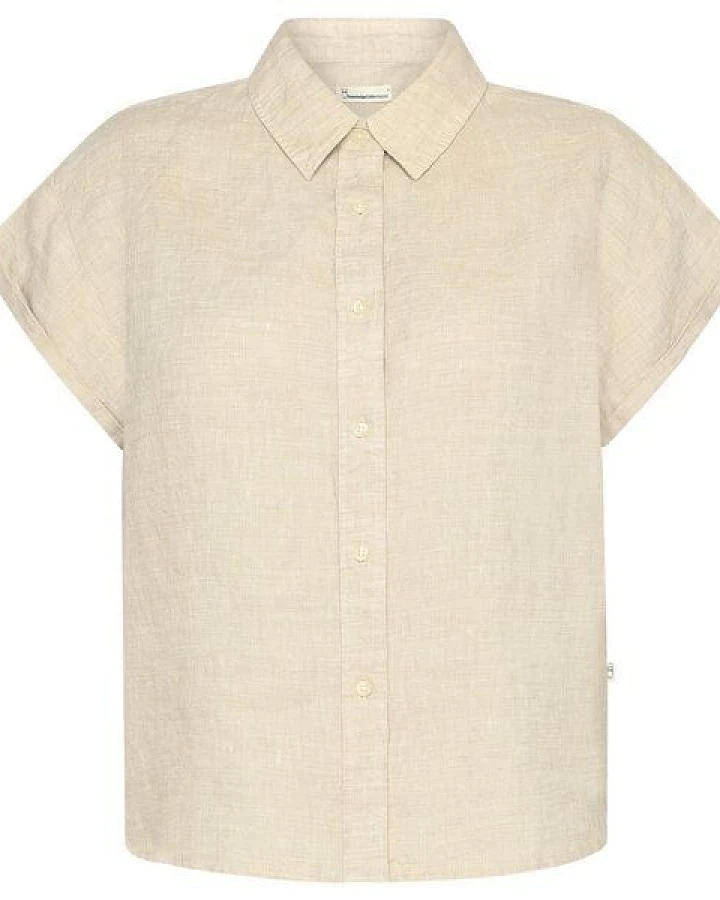 KnowledgeCotton Apparel Leinen-Bluse ASTER Yarndyed