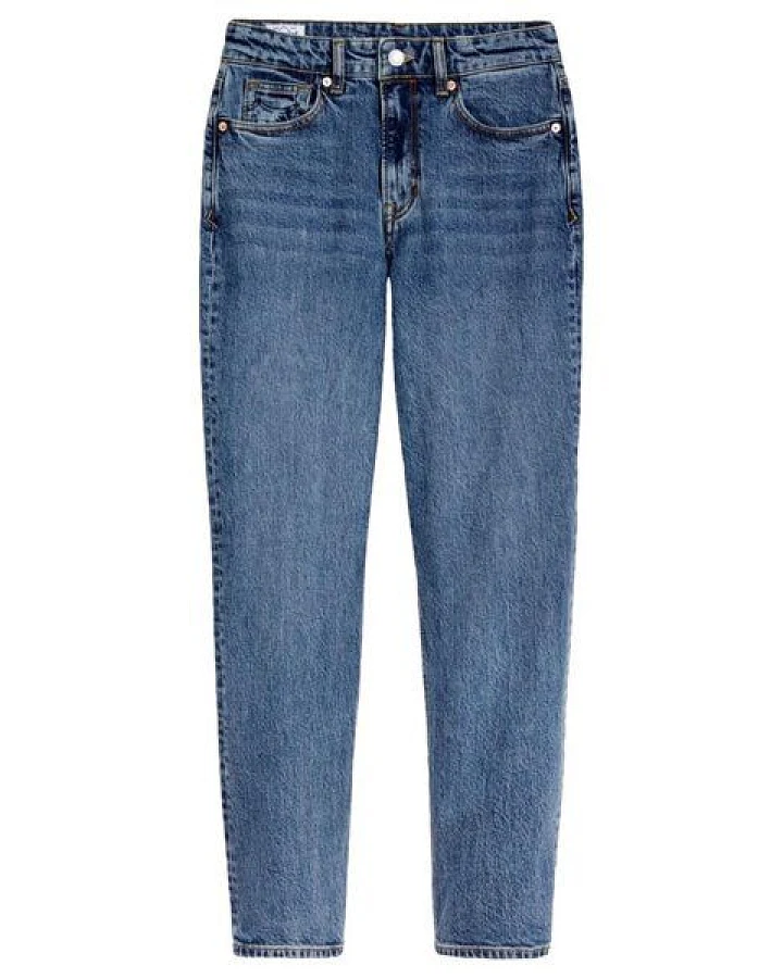 Kings Of Indigo Caroline Cropped Stretch Mid Rise Tapered Eco Xavier Blue Marble