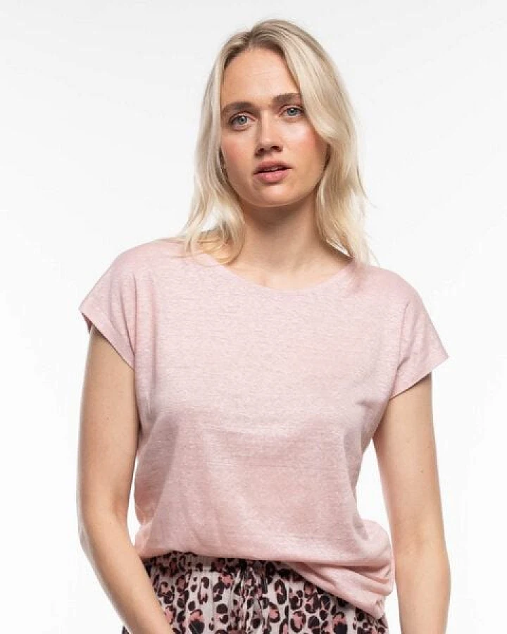 Alma & Lovis Elegantes Kurzarmshirt aus 100% Leinen-Jersey