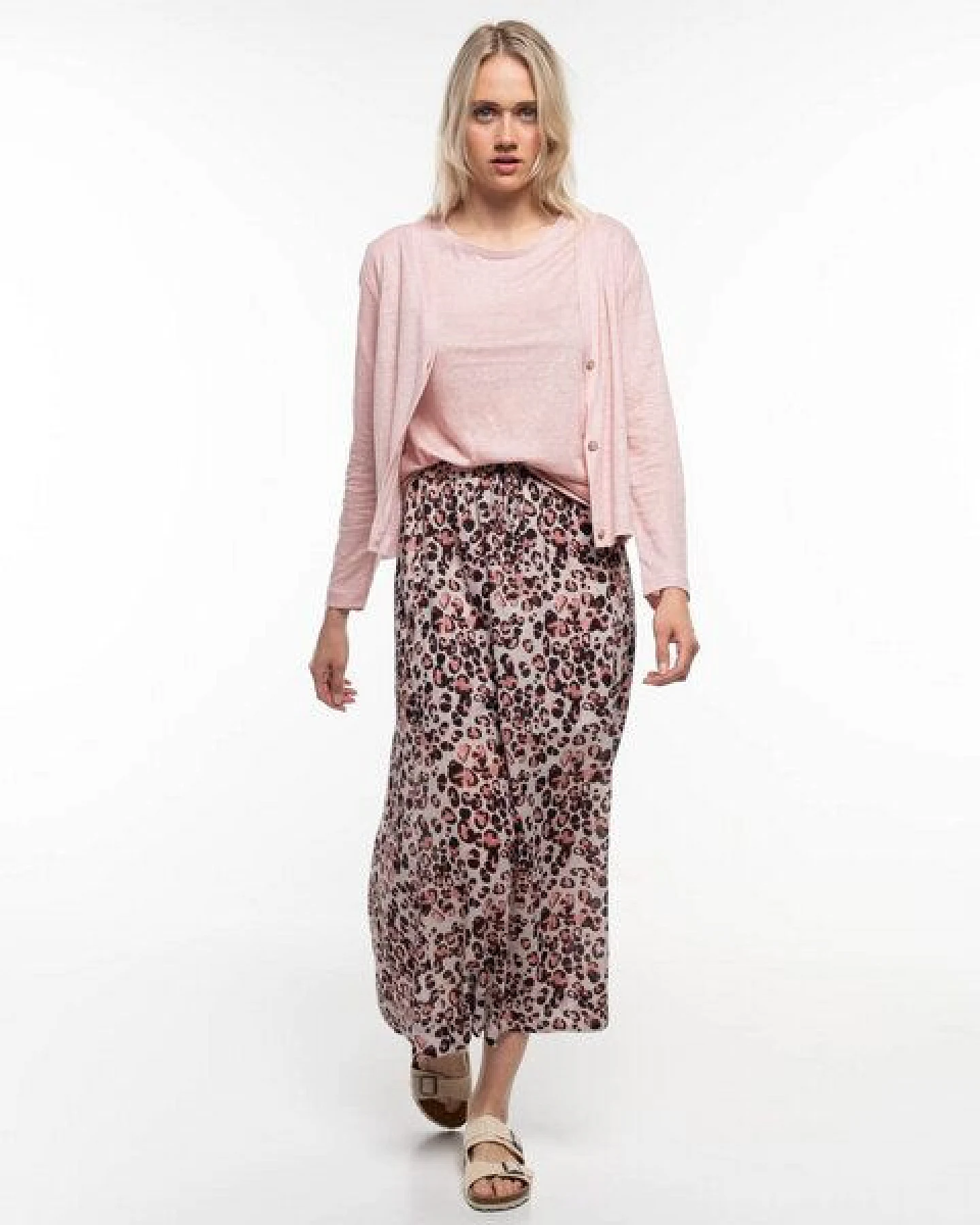 Alma & Lovis Eleganter Cardigan aus 100% Leinen-Jersey – Ansicht 2