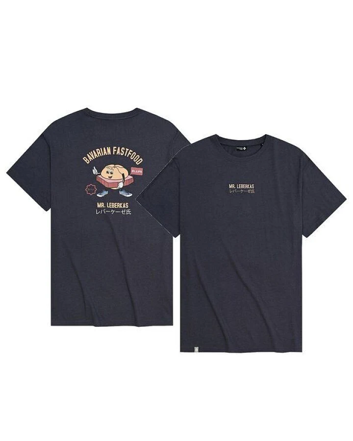 Bavarian Caps T-Shirt Mr. Leberkas mit Backprint - Anthrazit