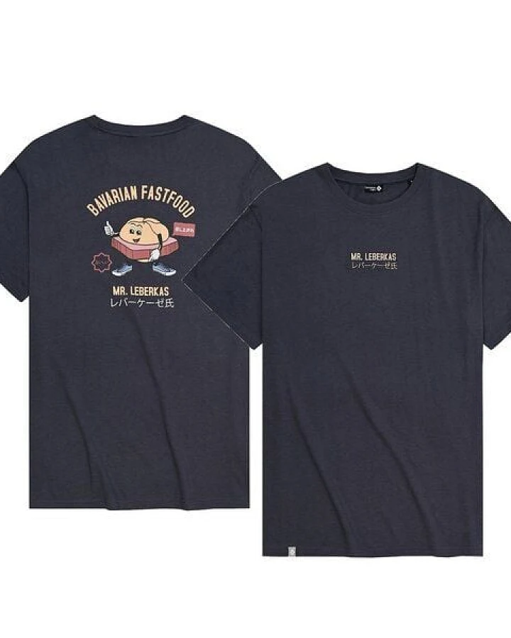 Bavarian Caps T-Shirt Mr. Leberkas mit Backprint - Anthrazit