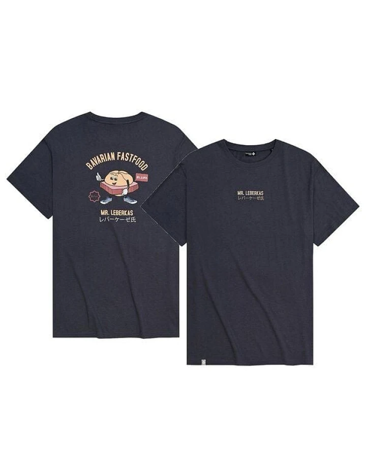 Bavarian Caps T-Shirt Mr. Leberkas mit Backprint - Anthrazit