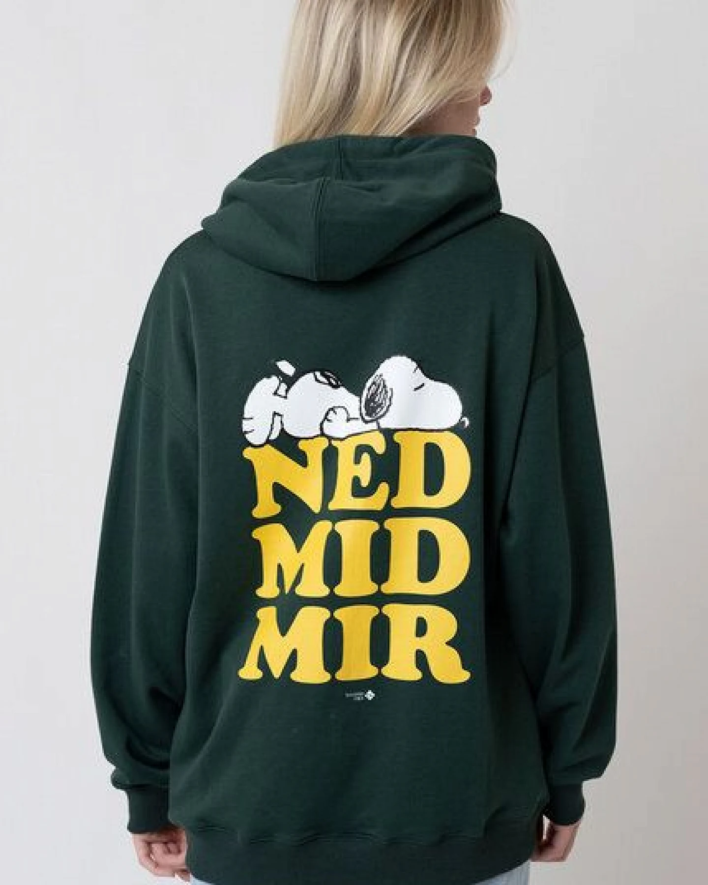 Bavarian Caps Unisex Hoody Peanuts Ned Mid Mir - Dunkelgrün – Ansicht 2