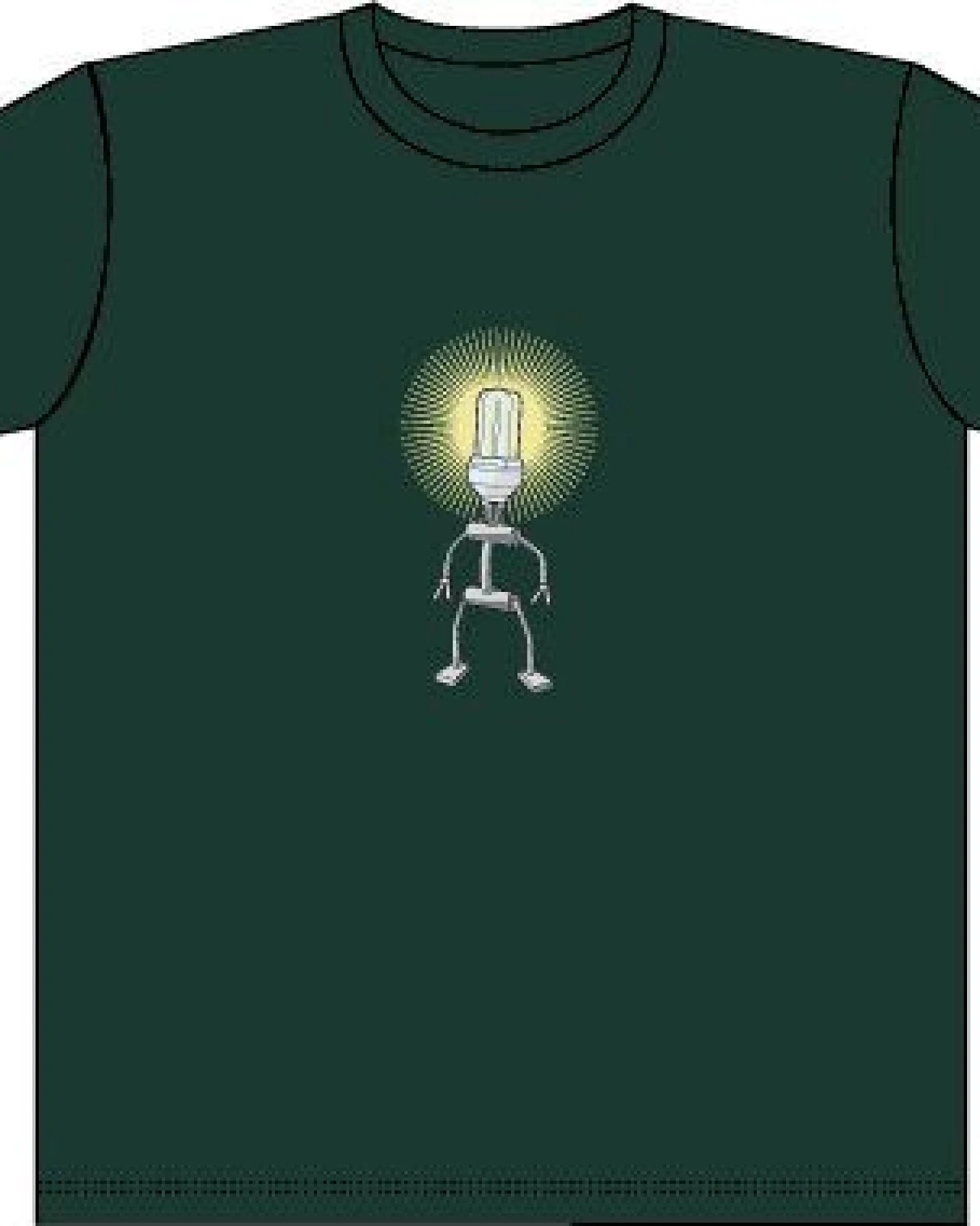 T-Shirtladen-Marktstrasse GmbH Sparbirne grün-grau Boy-T-Shirt – Ansicht 3