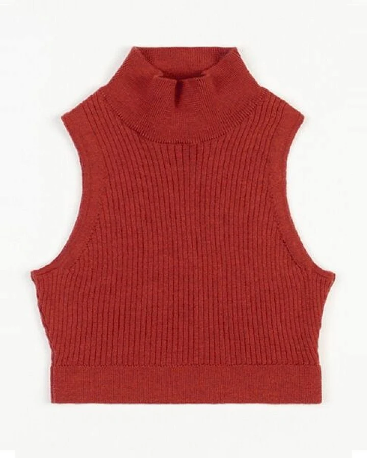 Rotholz Knit Singlet - Damen Top aus Merinowolle