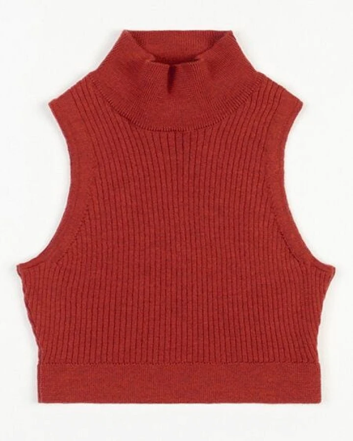 Rotholz Knit Singlet - Damen Top aus Merinowolle