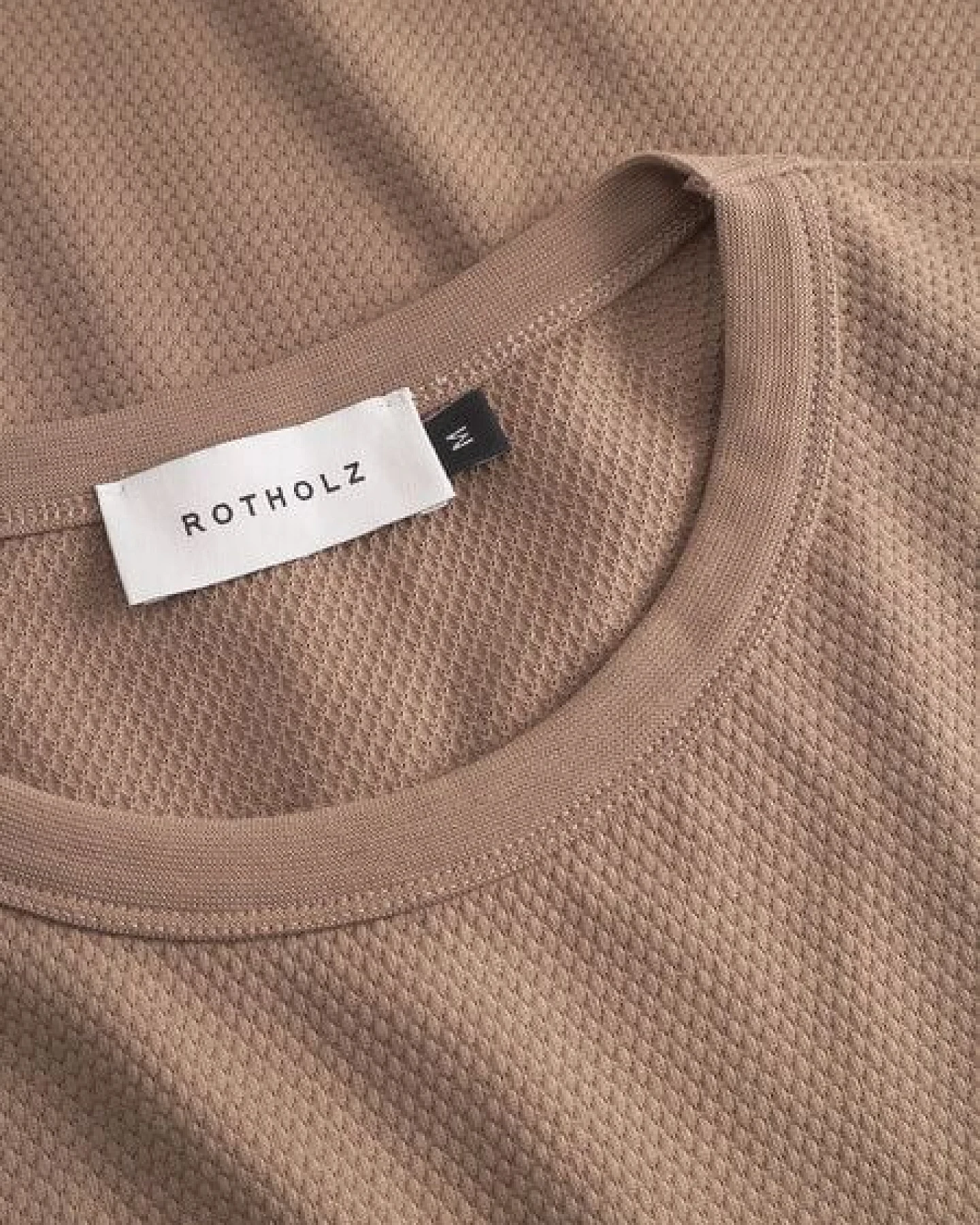 Rotholz Herren Waffel T-Shirt aus Bio-Baumwolle – Ansicht 4