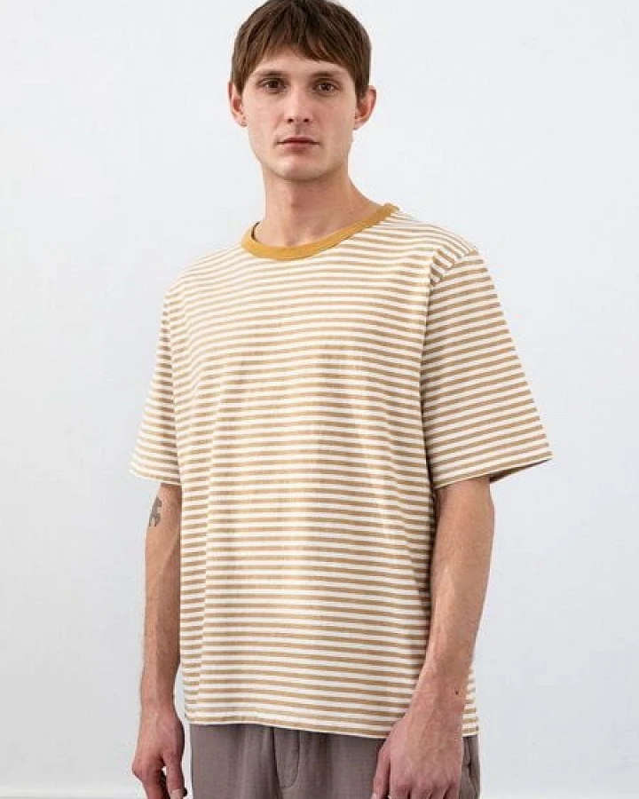 Rotholz Striped T-Shirt Unisex aus Bio-Baumwolle