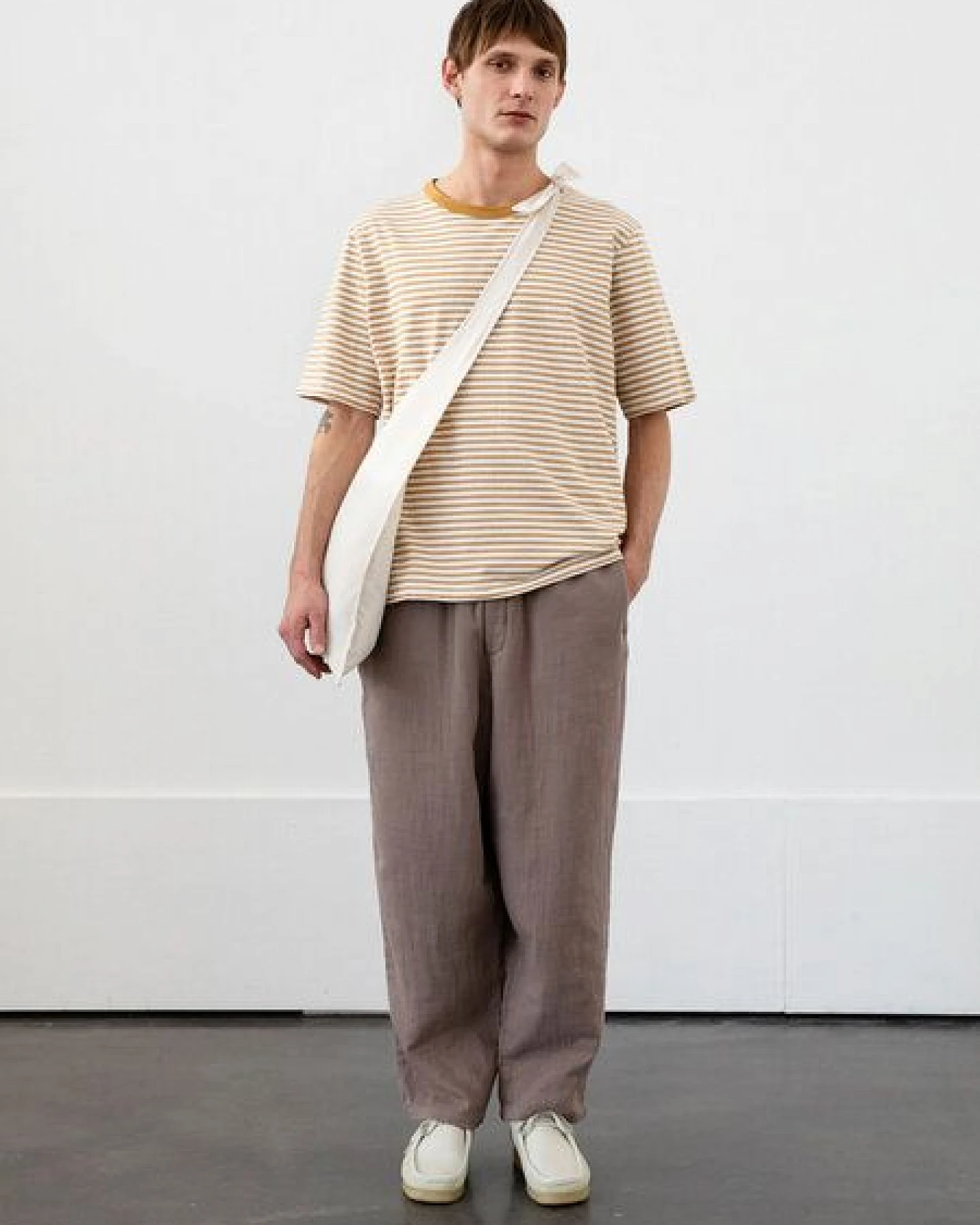 Rotholz Striped T-Shirt Unisex aus Bio-Baumwolle – Ansicht 3