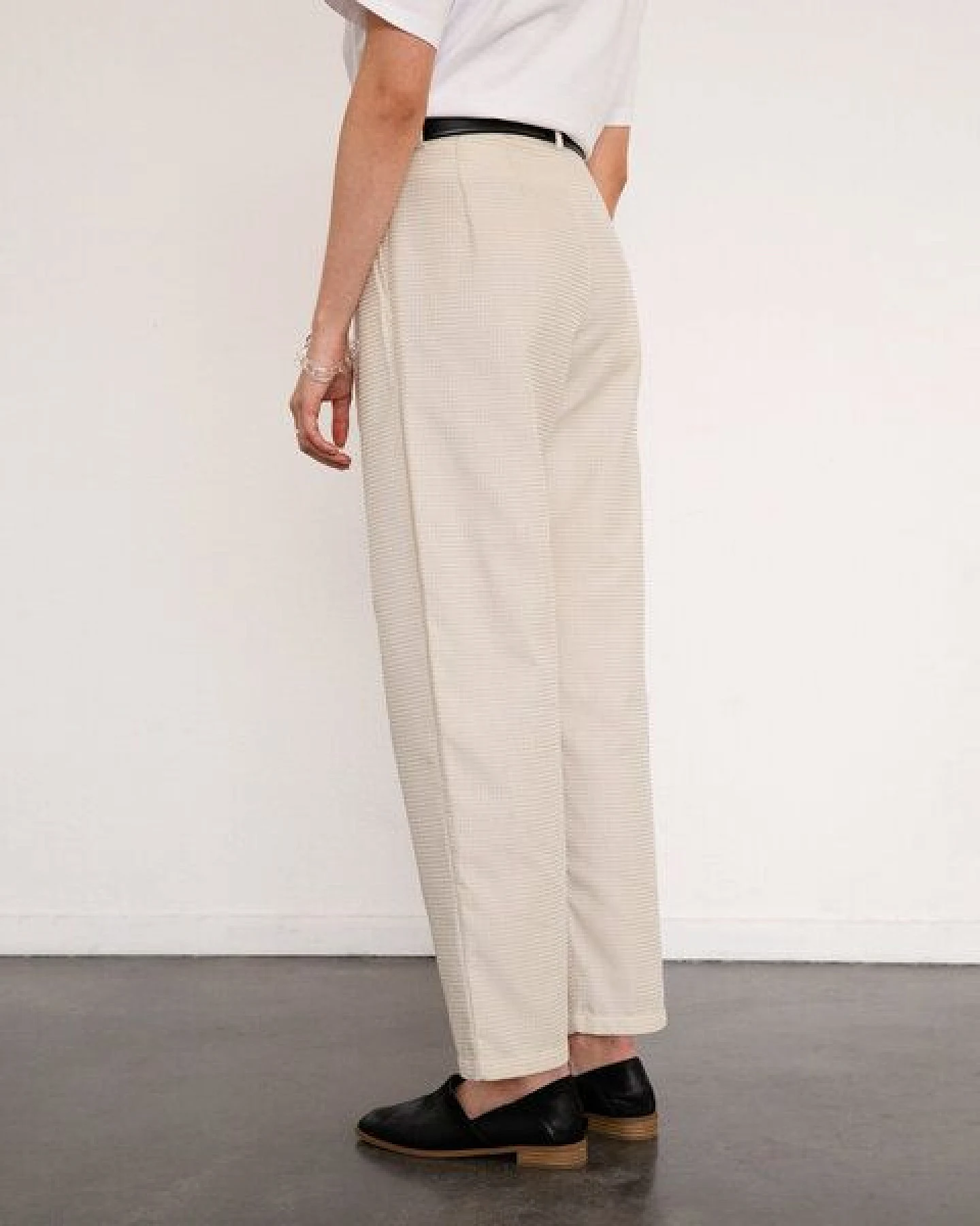 Rotholz High Waist Waffel Hose Bio Baumwolle – Ansicht 4