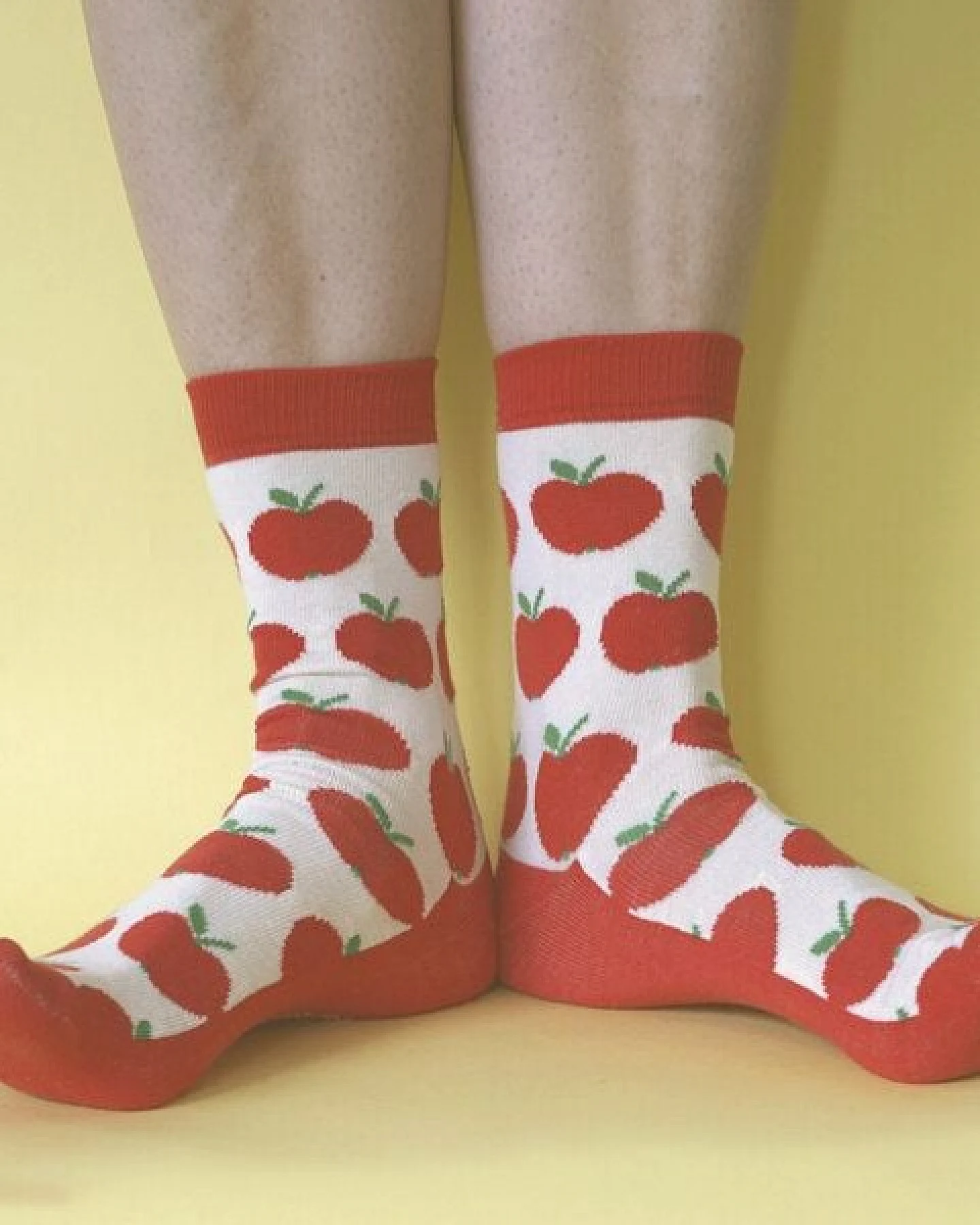 Fräulein Prusselise 3er spezial Socken Pack Retro, Fuchs grün, Pilze, Apfel rot, bunt – Ansicht 3