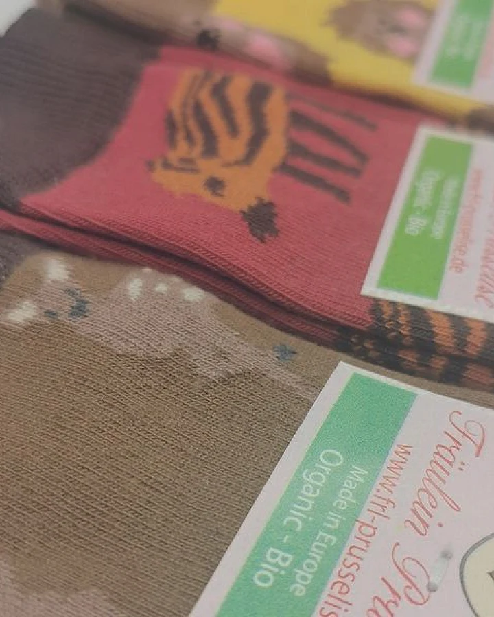 Fräulein Prusselise 3er spezial Socken Pack Waldtiere, Rehkitz, Frischlinge, Igel, bunt