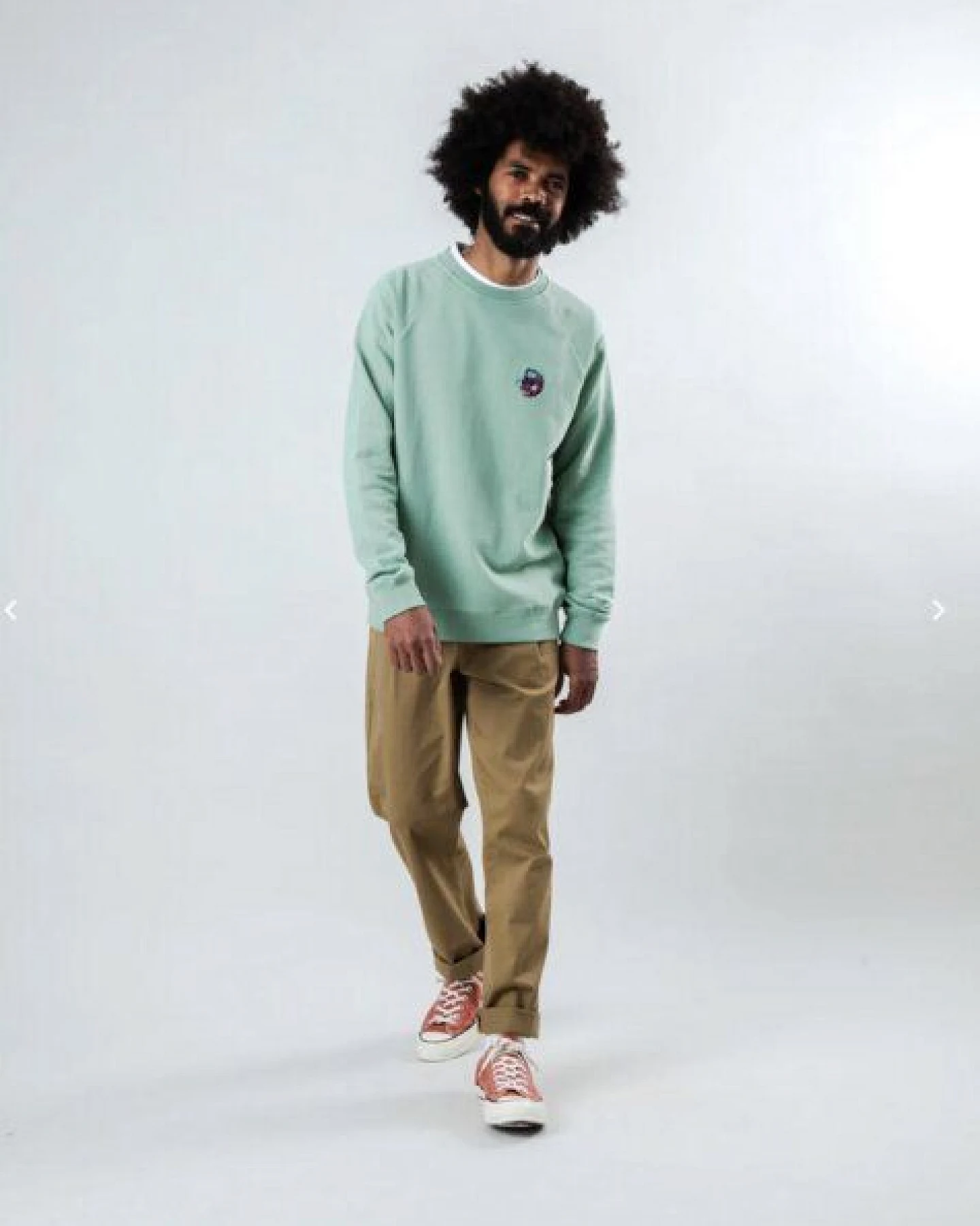 Brava Fabrics Asis Percales Tigris Sweatshirt Green – Ansicht 3