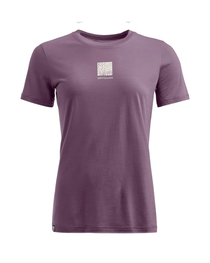Ortovox - Women's 120 Cool Tec Abstract T-Shirt - Merinoshirt Gr L lila