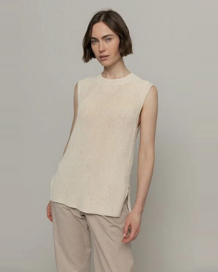 Rifò - Circular Fashion Made in Italy Adelaide, Stricktop aus recycelter Baumwolle