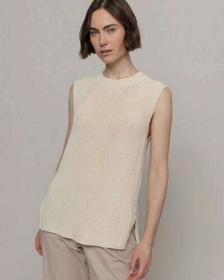 Rifò - Circular Fashion Made in Italy Adelaide, Stricktop aus recycelter Baumwolle