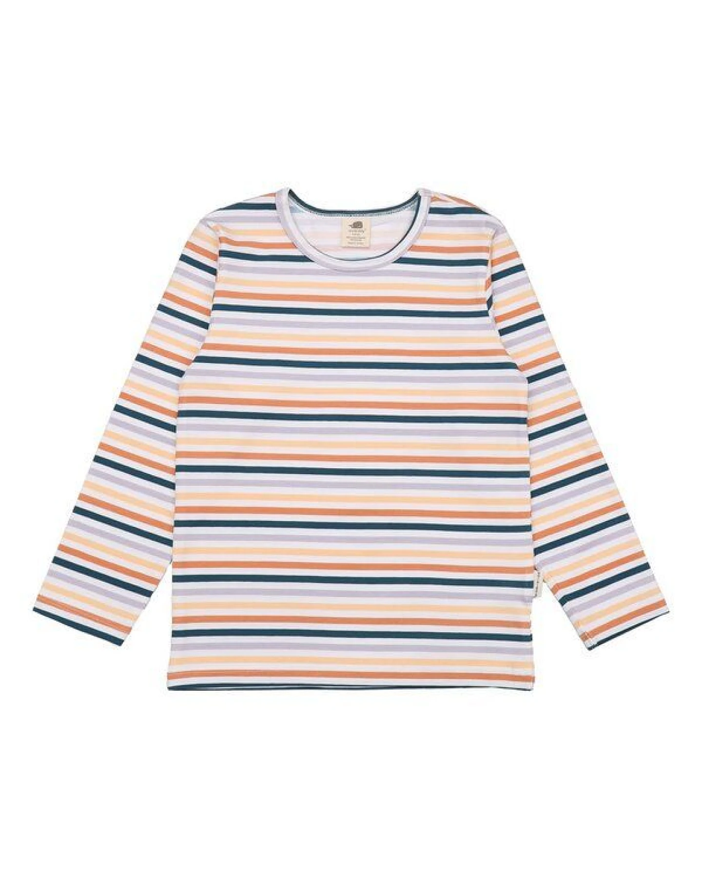 Kinder Langarmshirt GOTS-zertifiziert aus Bio-Baumwolle, Colorful Stripes, weich & hautfreundlich – Walkiddy – Ansicht 2