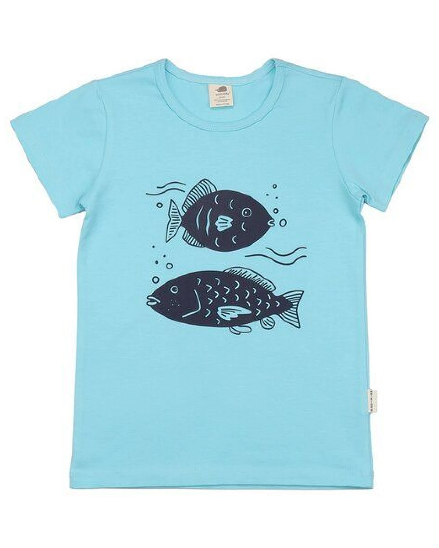 Baby T-Shirt Bio-Baumwolle GOTS Dancing Whales von Walkiddy – weiches, atmungsaktives Kurzarmshirt für sensible Haut, nachhaltig und fair hergestellt – maritimes Design für kleine Entdecker – Ansicht 2