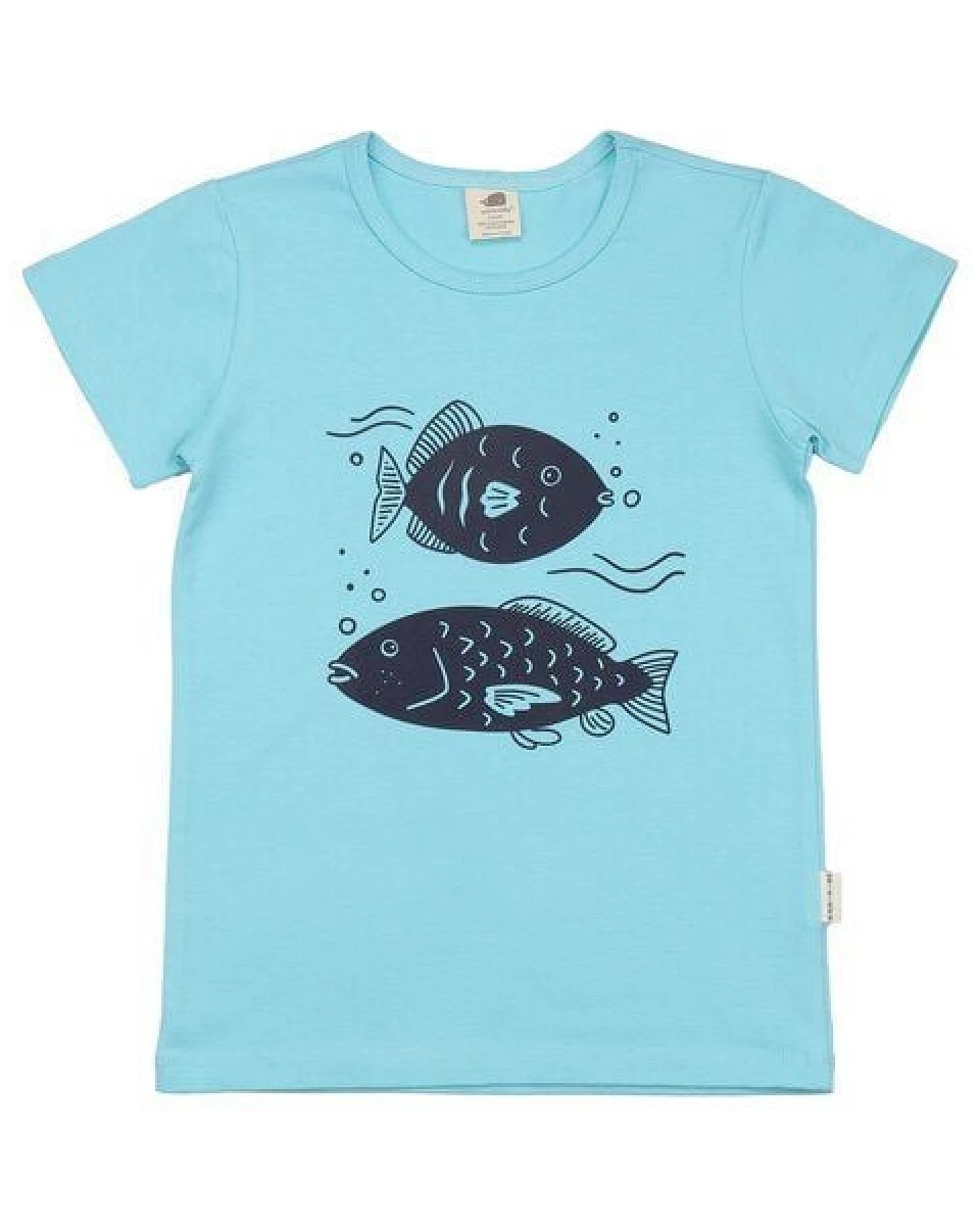 Baby T-Shirt Bio-Baumwolle GOTS Dancing Whales von Walkiddy – weiches, atmungsaktives Kurzarmshirt für sensible Haut, nachhaltig und fair hergestellt – maritimes Design für kleine Entdecker – Ansicht 2
