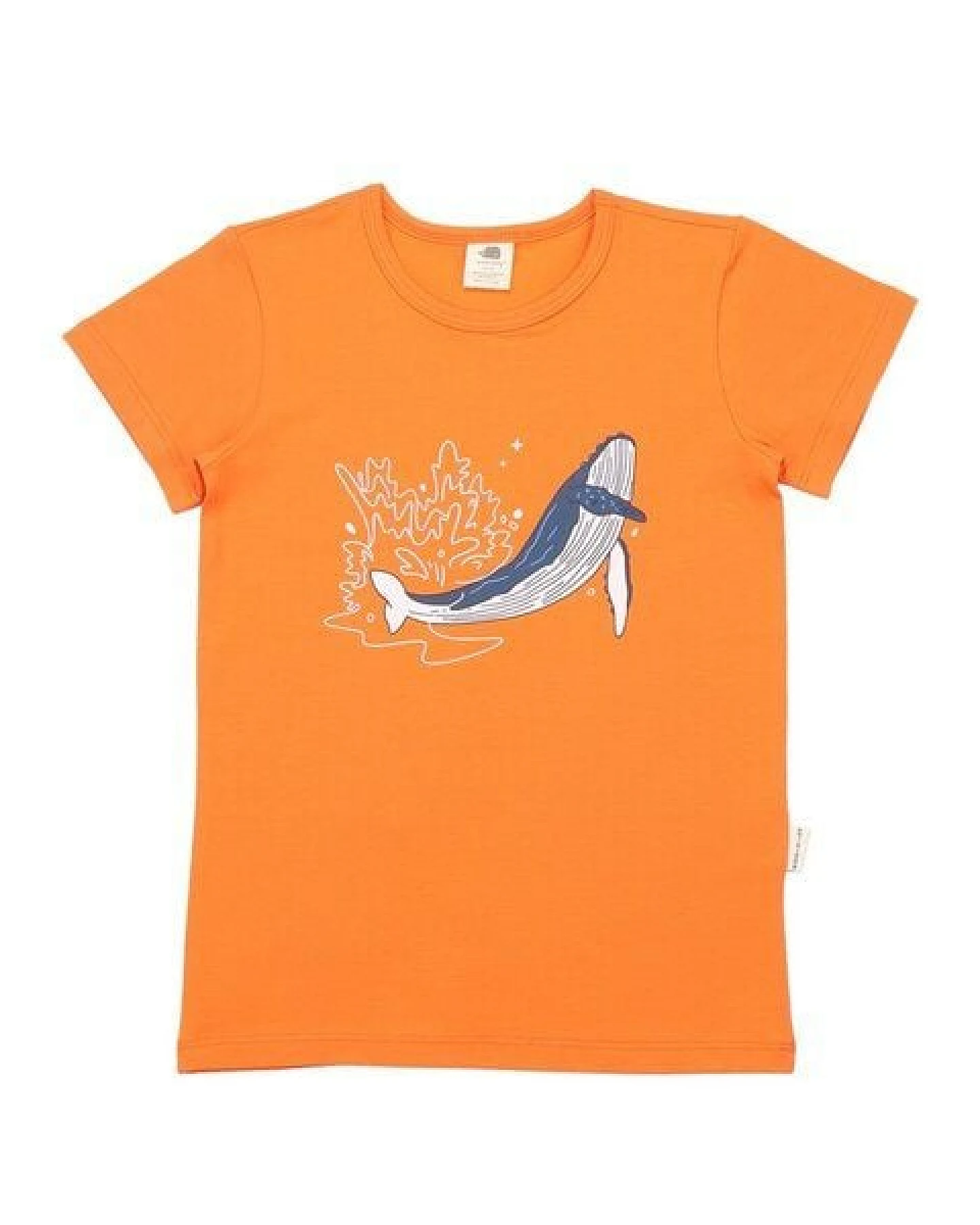Kinder T-Shirt – Orange mit Walmotiv, Kurzarm, weich & bequem, sommerlich, gut kombinierbar – Ansicht 2