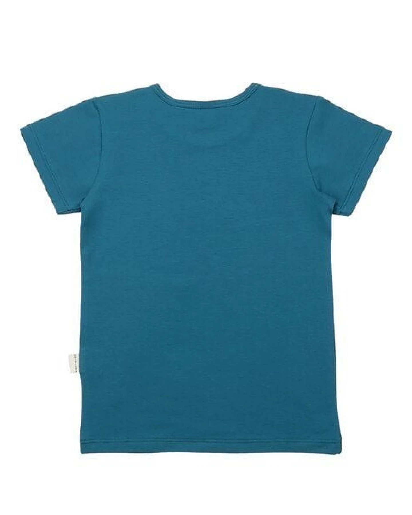 Kinder T-Shirt GOTS-zertifiziert aus Bio-Baumwolle petrolblau mit Krokodil-Motiv – Walkiddy – Ansicht 4