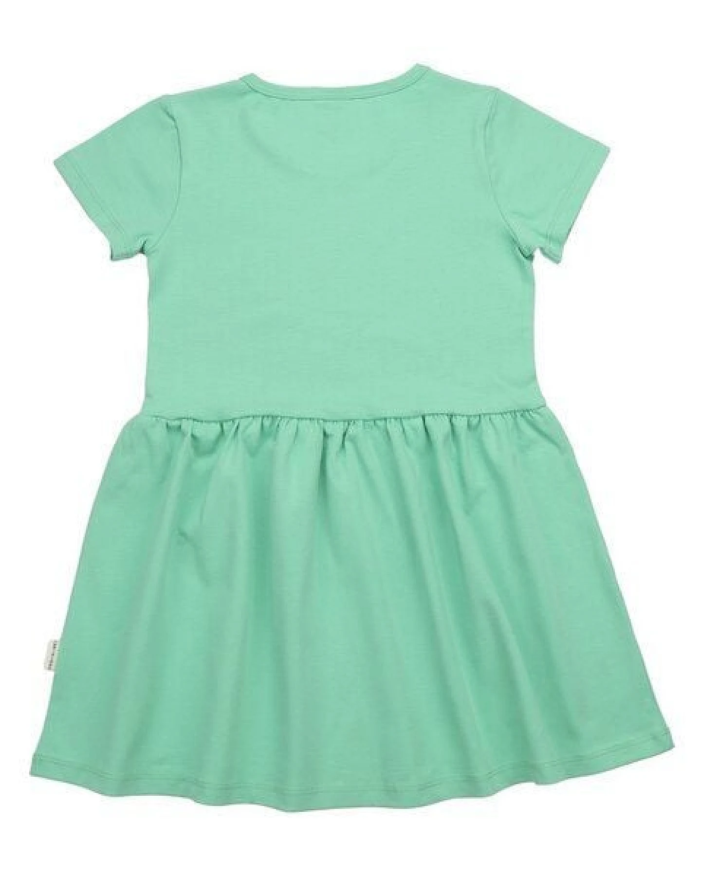 Kleinkinder Kleid GOTS zertifiziert, mint, Krokodil-Print, Kurzarm, weich – Walkiddy – Ansicht 4
