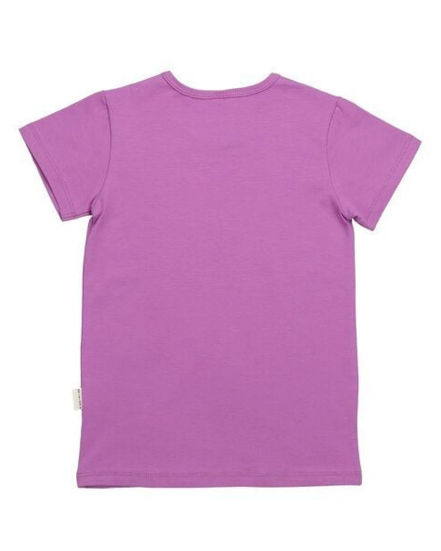 Kinder T-Shirt GOTS zertifiziert – Bio-Baumwolle, Lila mit Blumen- & Schmetterlingsmotiv – Ansicht 4
