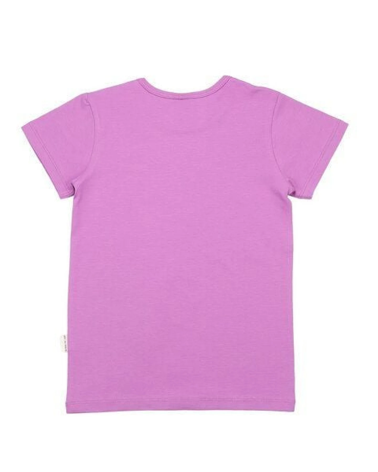 Kinder T-Shirt GOTS-zertifiziert aus Bio-Baumwolle lila mit Pfauen-Motiv – Walkiddy – Ansicht 4