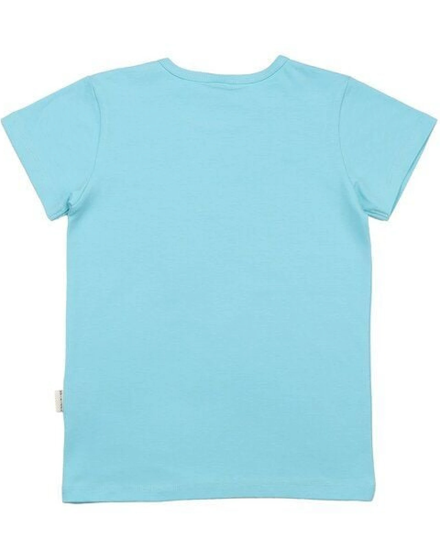 Kinder T-Shirt GOTS zertifiziert, hellblau, Pfau-Print „Fancy Peacocks“, Bio-Baumwolle, weich – Walkiddy – Ansicht 4