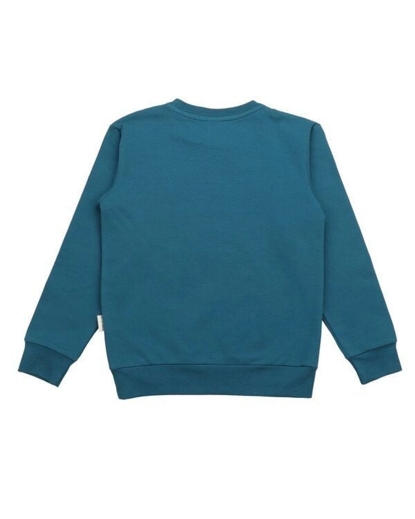 Kinder Sweatshirt GOTS-zertifiziert aus Bio-Baumwolle, petrol mit Feuerwehr-Motiv, langarm – Walkiddy, weich, hautfreundlich & alltagstauglich – Ansicht 4