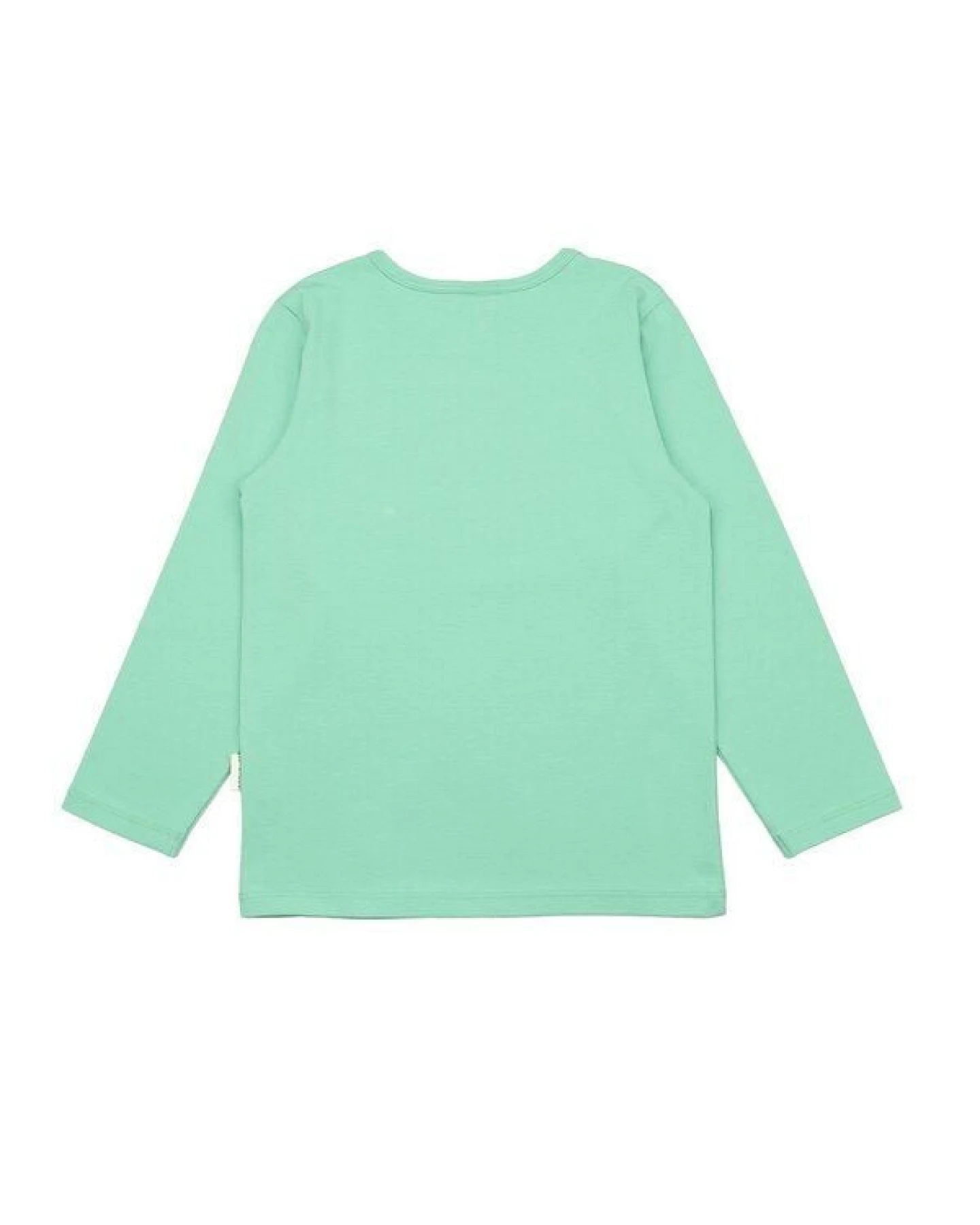 Kinder Langarmshirt GOTS zertifiziert Bio-Baumwolle, Mintgrün, Schwan-Motiv, Walkiddy – Ansicht 4