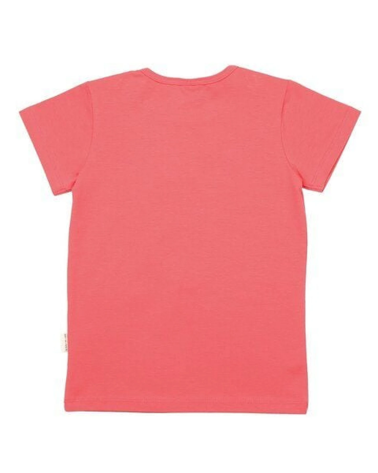 Kinder T-Shirt GOTS-zertifiziert aus Bio-Baumwolle, korallrosa mit Schwanenmotiv „Swans in Spring“, kurzarm – Walkiddy, weich & hautfreundlich – Ansicht 4