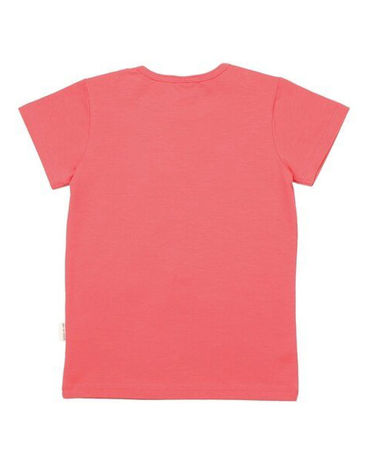 Kinder T-Shirt GOTS-zertifiziert aus Bio-Baumwolle, korallrosa mit Schwanenmotiv „Swans in Spring“, kurzarm – Walkiddy, weich & hautfreundlich – Ansicht 4
